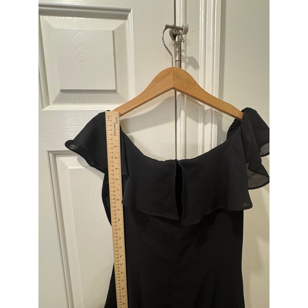 C/MEO COLLECTIVE Women Black Ruffle Off Shoulder Cocktail Dress Size L NWT - Picture 12 of 16